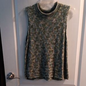 Sigrid Olsen Multicolor Knit Tank Top Medium Linen/Rayon